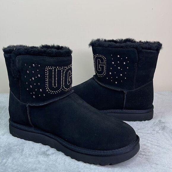 UGG CLASSIC UGG GEM MINI BLK - Picture 5 of 11
